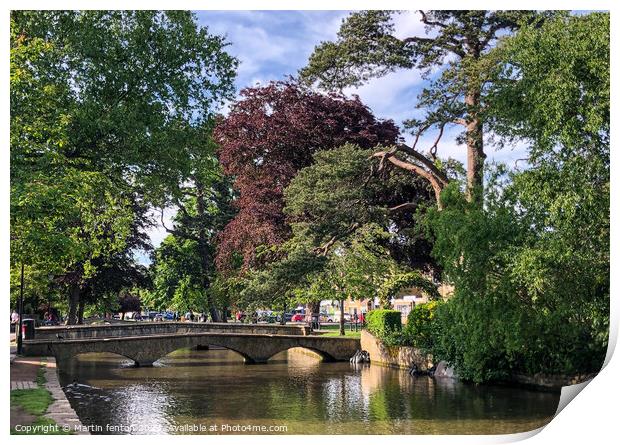Bourton on the water river windrush Print by Martin fenton