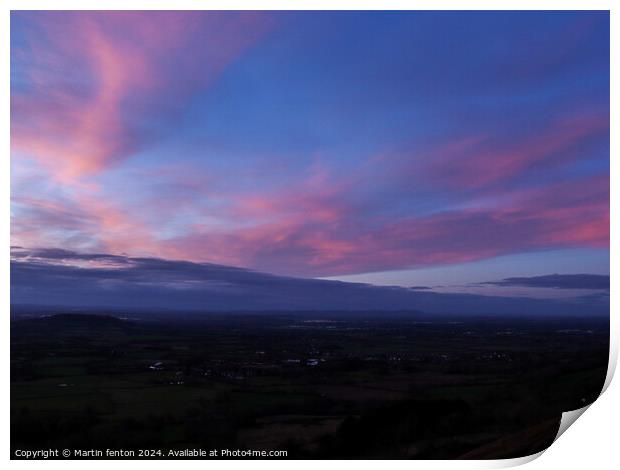 Clouds on fire Print by Martin fenton