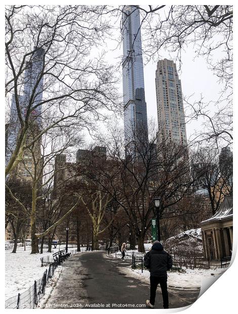Slim skyscrapers over New York Print by Martin fenton