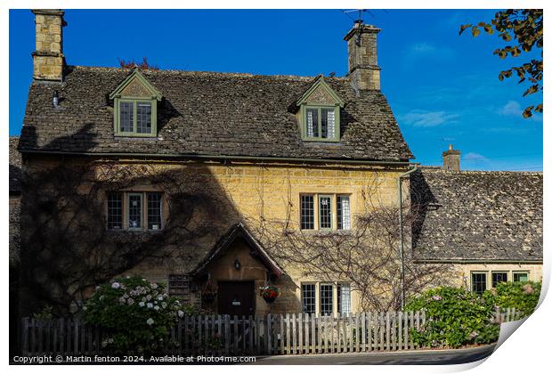 Bourton on the water cottage  Print by Martin fenton