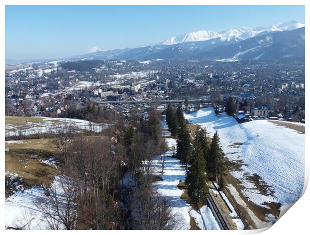 Scenic view of High Tatras National Park, Slovakia. Print by Irena Chlubna