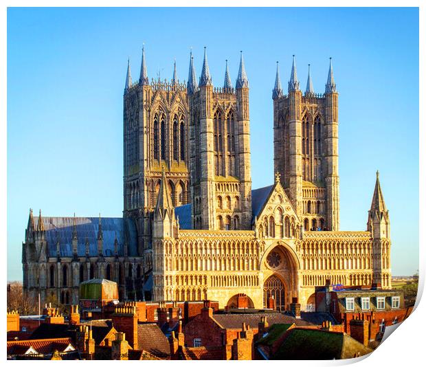Lincoln Cathedral Print by Jean Gilmour