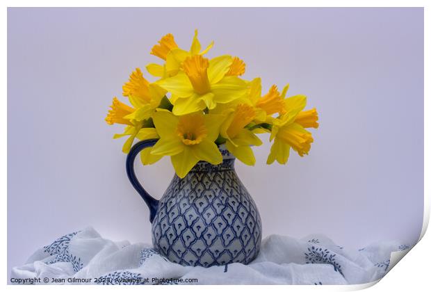 Jug of Daffodils  Print by Jean Gilmour