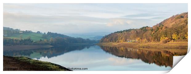 Dam Flask, Bradfield, in Winter. Print by Jean Gilmour