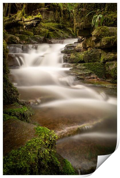 The Mystical Clydach Gorge Watery Staircase Print by Jeff Davies