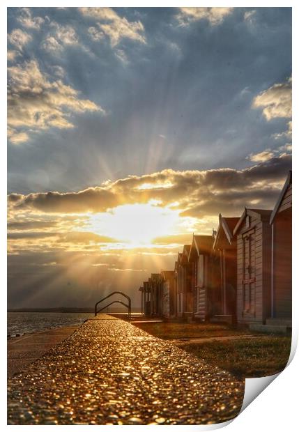 Hometown Brightlingsea sunset  Print by Tony lopez