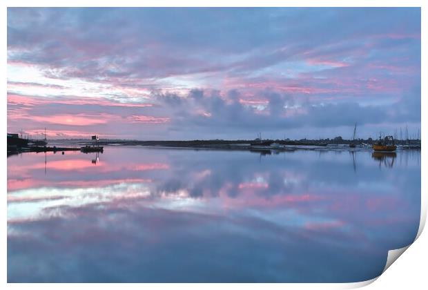 Pre sunrise cloudscape colours over Brightlingsea  Print by Tony lopez