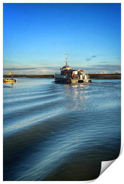 Comming home in the afternoon sun into Brightlingsea Harbour.  Print by Tony lopez
