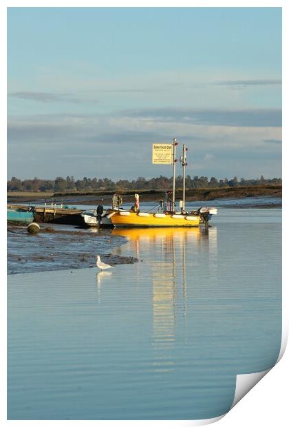 Calm sunset reflections over Brightlingsea Harbour.  Print by Tony lopez