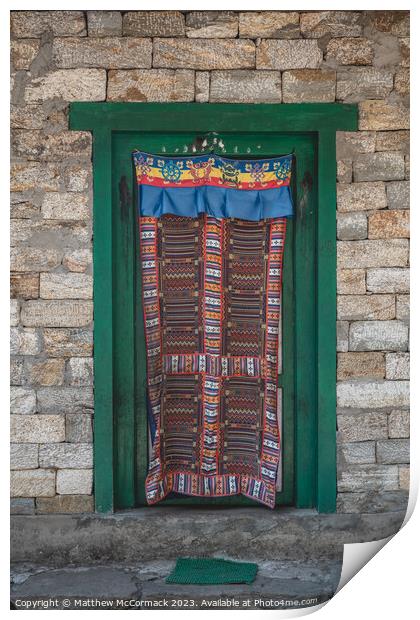 Nepalese Door Print by Matthew McCormack