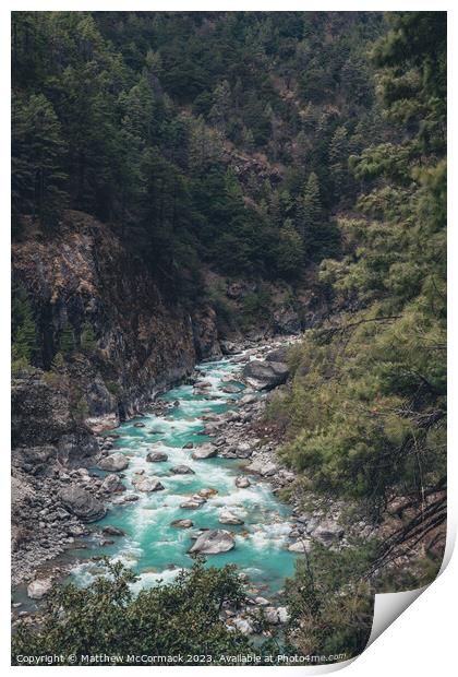 Himalayian Glacial River Print by Matthew McCormack