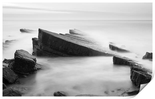 Speke's Mill Mouth, Devon Print by Kevin Howchin