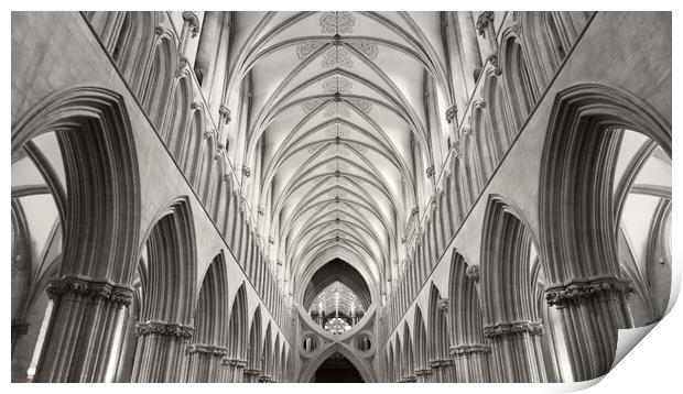 Wells cathedral  Print by Kevin Howchin