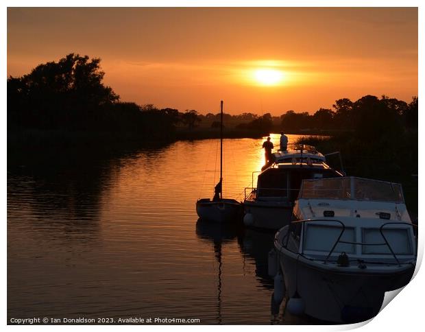 Serenity on the Broads Print by Ian Donaldson