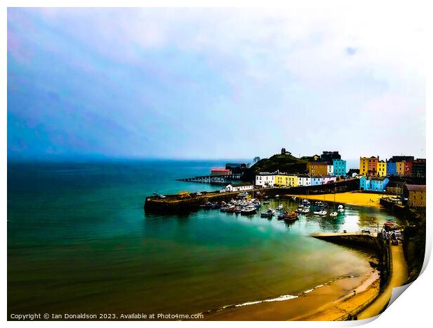 Tenby View Print by Ian Donaldson