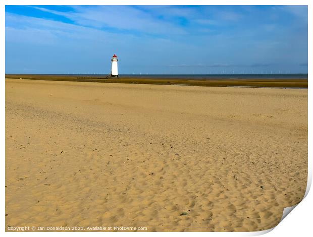 Point of Ayr Lighthouse Print by Ian Donaldson