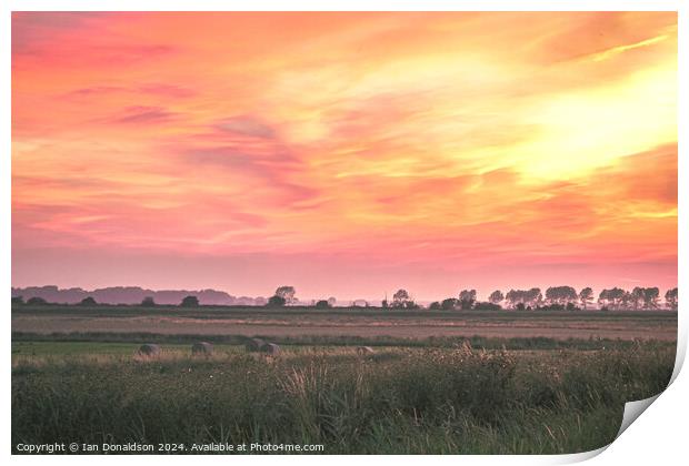 Norfolk Sunset Print by Ian Donaldson