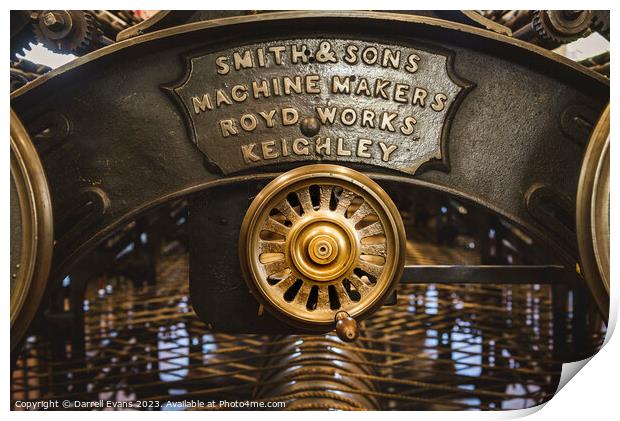 Wheel on the Machine Print by Darrell Evans