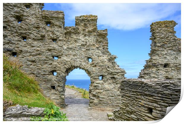 Tintagel Castle Print by Darrell Evans