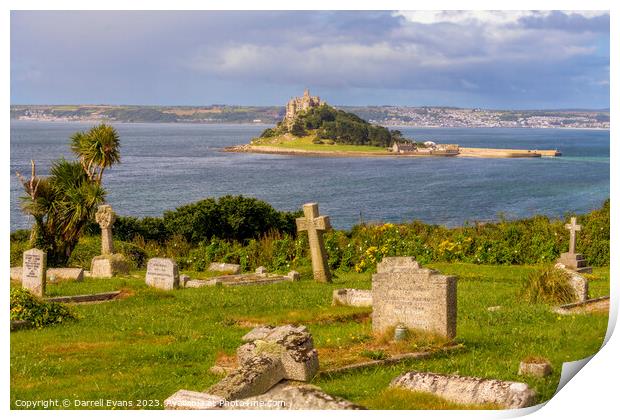 St Michael's Mount Print by Darrell Evans