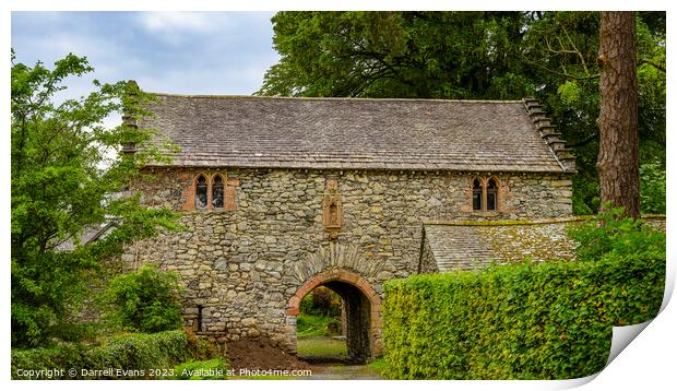 Old Courthouse at Hawkshead Print by Darrell Evans