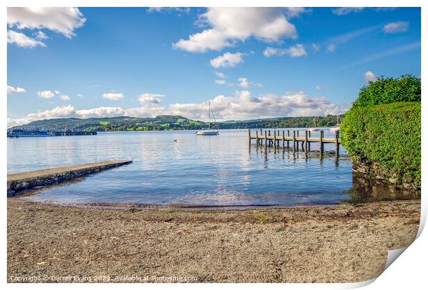 Lake Windermere Print by Darrell Evans