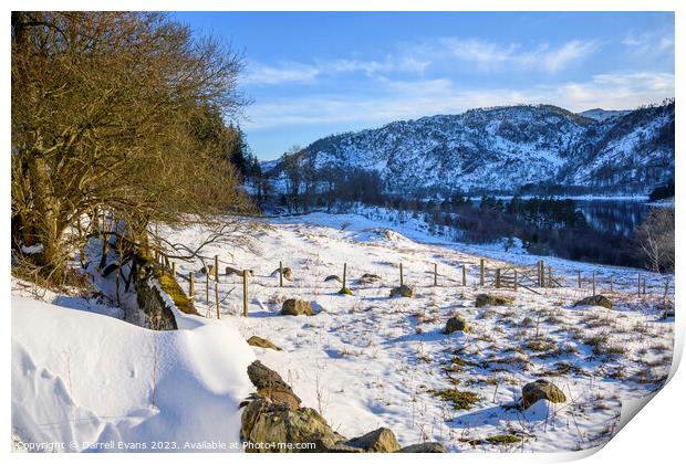 Winter at Thirlmere Print by Darrell Evans