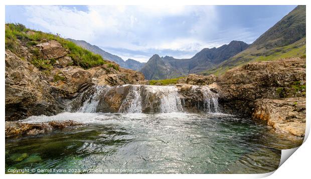 Fairy Pools and Cuillin  Print by Darrell Evans