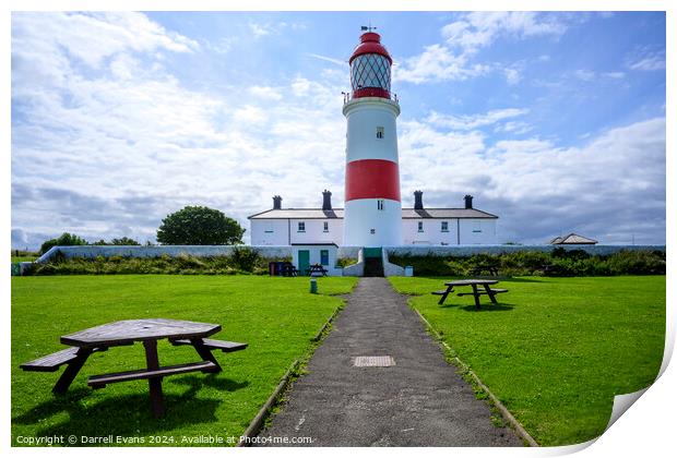 Souter Lighthouse Print by Darrell Evans