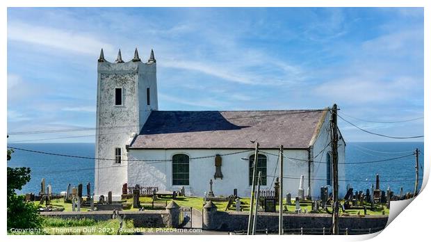 Ballintoy Church of Ireland, Co. Antrim, Northern Ireland  Print by Thomson Duff