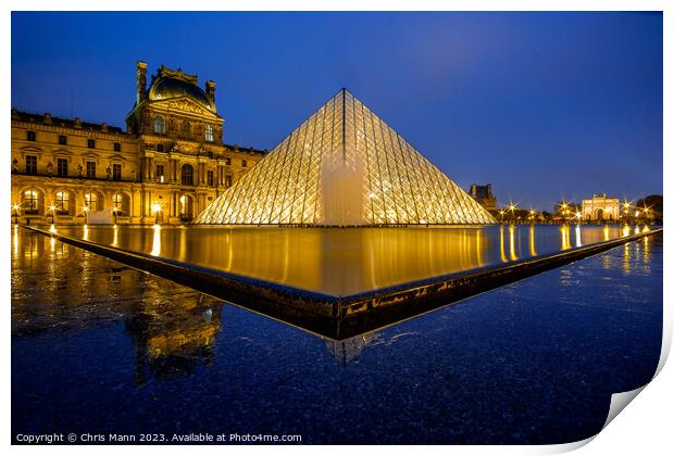 Blue and Gold - Louvre Museum Pyramid 