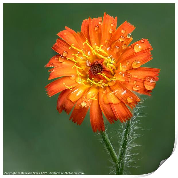 Orange Dandelion  Print by Rebekah Stiles