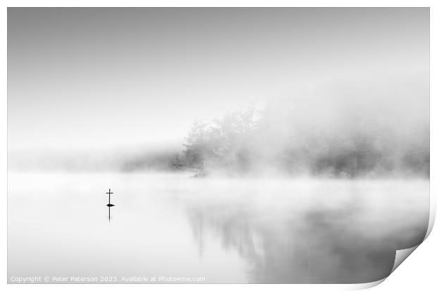 Rising Mist Loch Ard Print by Peter Paterson