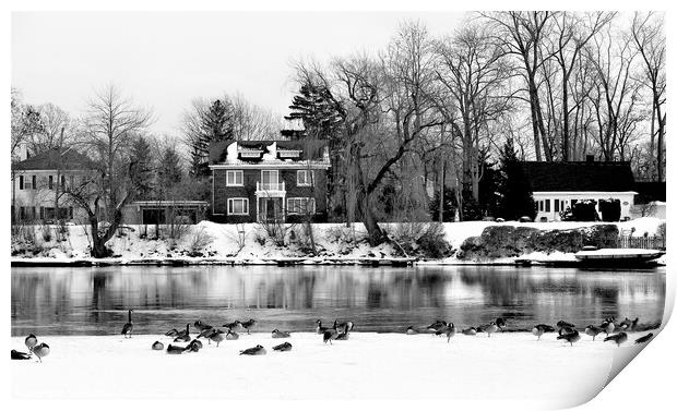 Magical Winter Wonderland in Chippawa Print by Patricia Lee