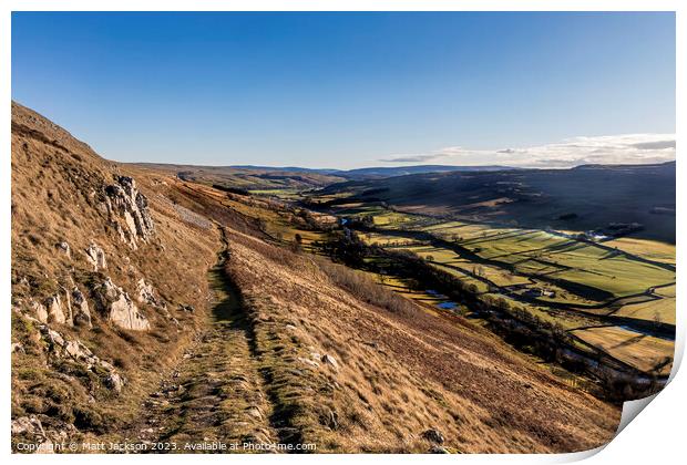 The track down to Hawkswick Print by Matt Jackson