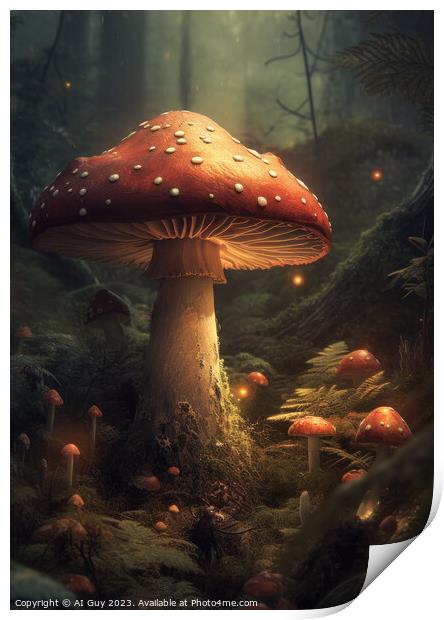 Fly Agaric Mystical Mushrooms Print by Craig Doogan Digital Art