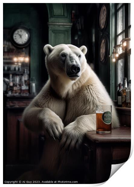 Polar Beer Print by Craig Doogan Digital Art