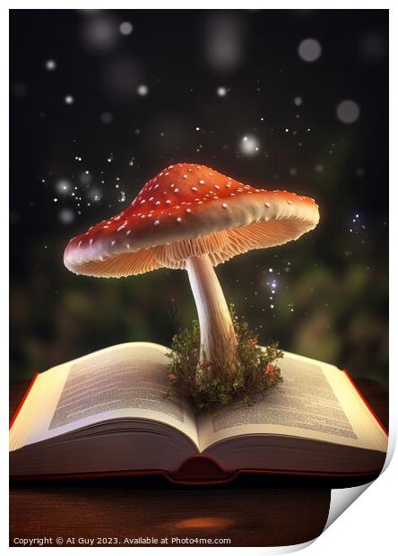 Magical Mushroom Book Print by Craig Doogan Digital Art