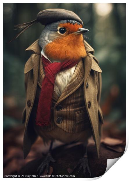 Robin Red Breast  Print by Craig Doogan Digital Art