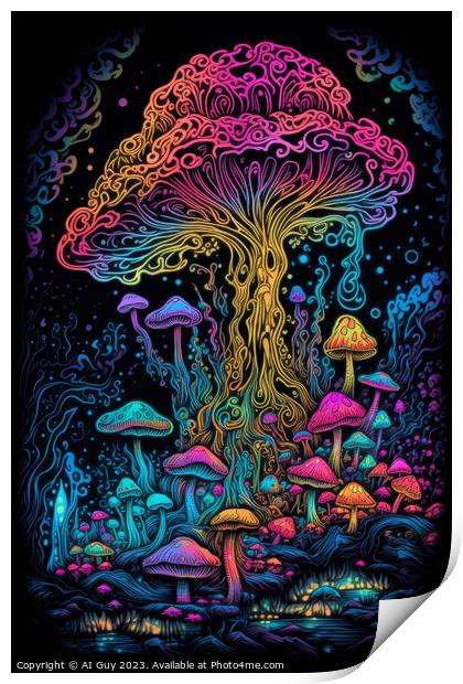 Trippy Mushrooms Print by Craig Doogan Digital Art
