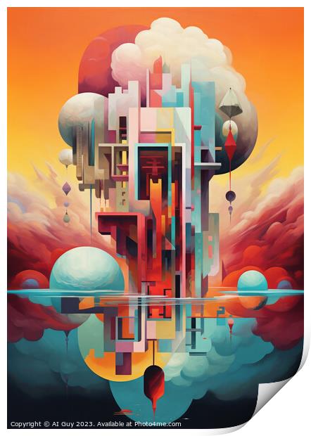 Abstract Land Print by Craig Doogan Digital Art