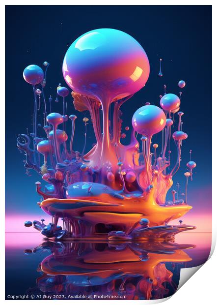Abstract Liquid Render Print by Craig Doogan Digital Art