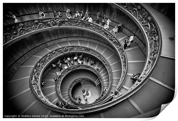 Vatican Museums Spiral Staircase Print by Stefano Senise