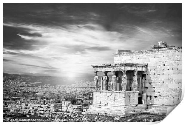 The Caryatids of Acropolis Print by Stefano Senise