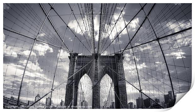 Brooklyn Bridge in New York  Print by Stefano Senise