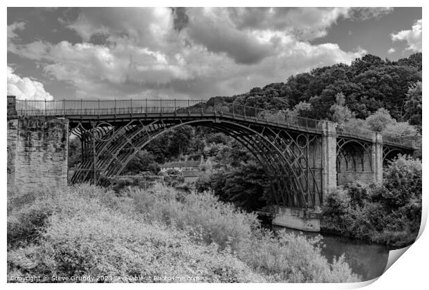 The Ironbridge, Shropshire Print by Steve Grundy