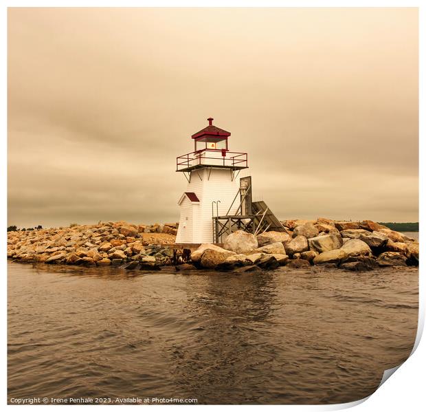 Halifax Lighthouse Print by Irene Penhale