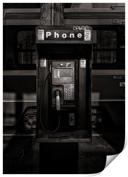 Phone Booth No 13 Print by Brian Carson