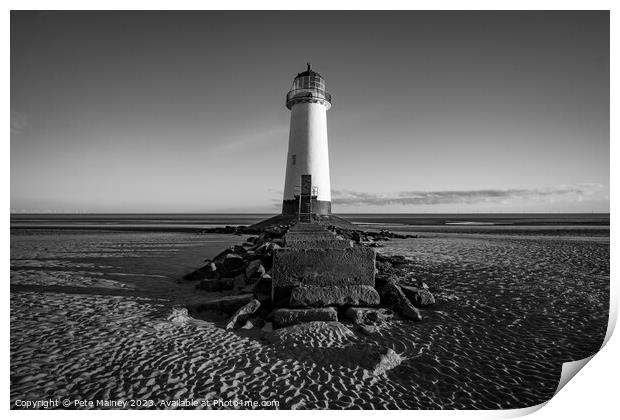 Point of Ayr Lighthouse Print by Pete Mainey