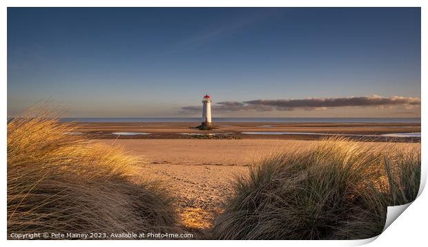 Point Of Ayr Lighthouse Print by Pete Mainey